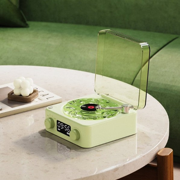 Retro vinyl wireless speaker Bluetooth HIFI bass gramophone supports white noise playback