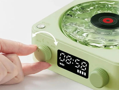 Retro vinyl wireless speaker Bluetooth HIFI bass gramophone supports white noise playback