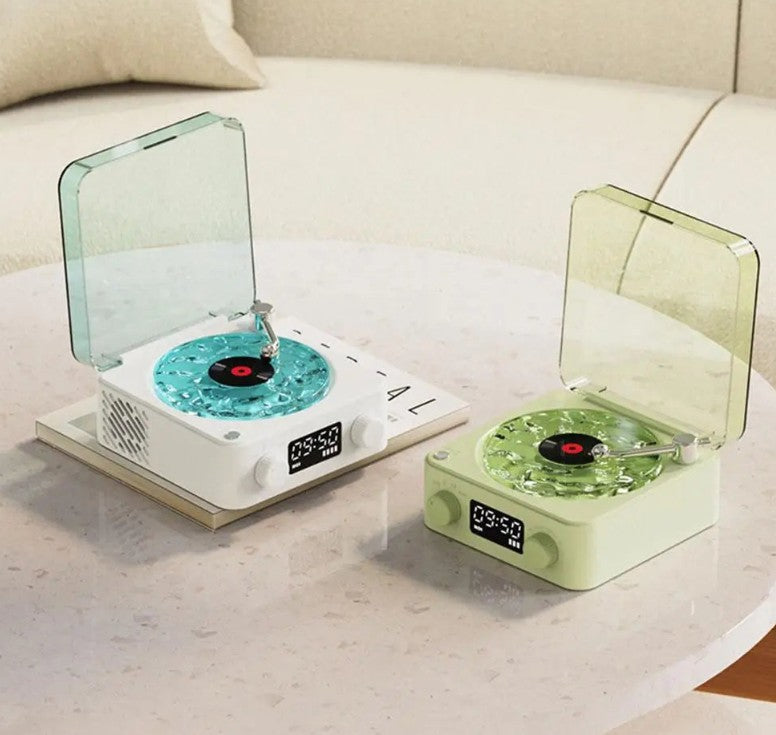 Retro vinyl wireless speaker Bluetooth HIFI bass gramophone supports white noise playback